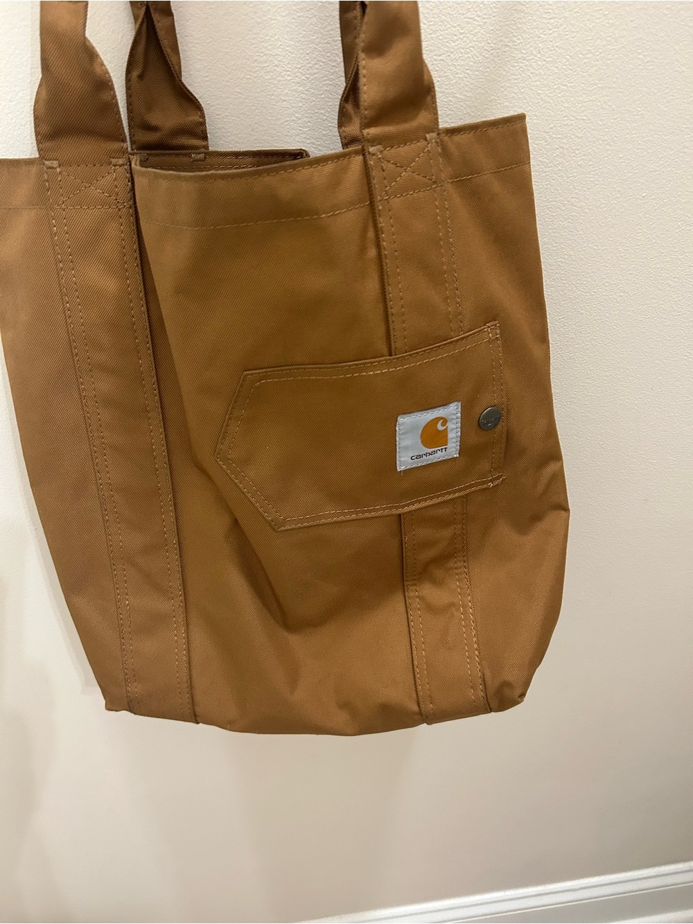 Carhartt Brown/Tan Canvas Tote Bag 14x15”. Excellent condition. - Picture 2 of 11